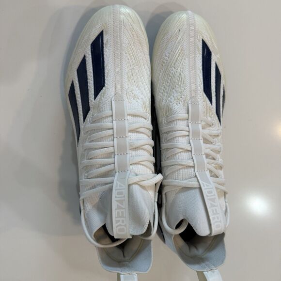 Adidas Adizero Primeknit PK White Navy Blue Mens Football Cleats  SZ 10.5 GV9624